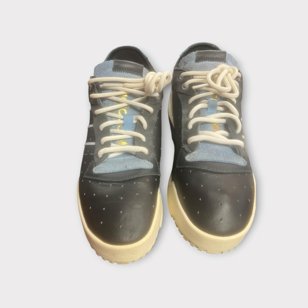 Sz 9.5 Adidas Fashion Sneakers Black Blue Lace Up Men's Shoes